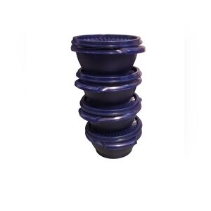 Tupperware Classic Servalier 10 oz. Small Bowls Arctic Blue Set of 4